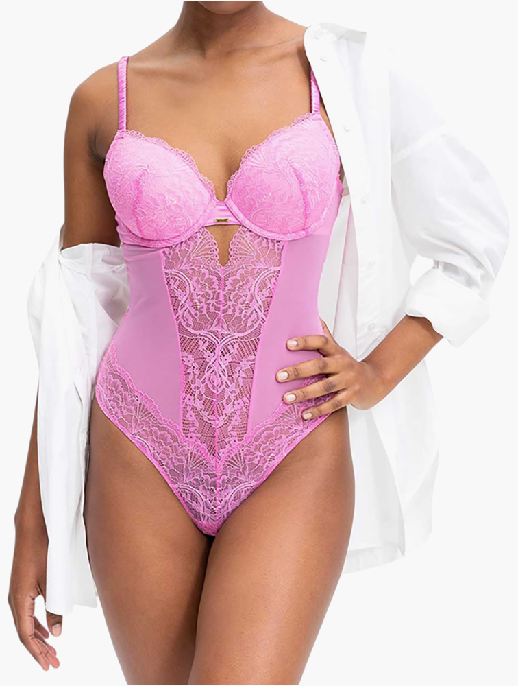MyRunway | Shop Woolworths Pink Lace & Mesh Padded Underwire